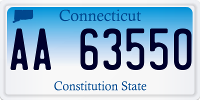 CT license plate AA63550