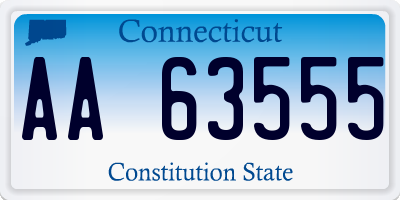 CT license plate AA63555