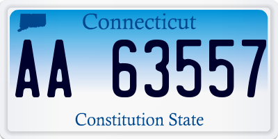 CT license plate AA63557