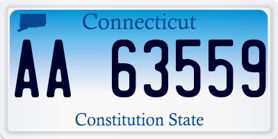 CT license plate AA63559