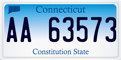 CT license plate AA63573