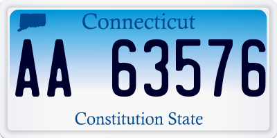 CT license plate AA63576