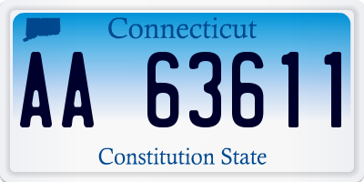 CT license plate AA63611