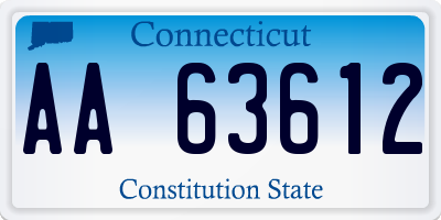 CT license plate AA63612