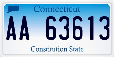 CT license plate AA63613