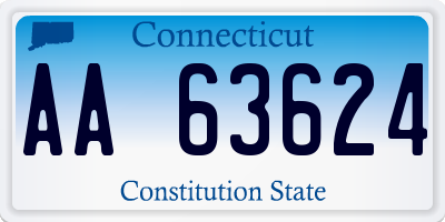 CT license plate AA63624