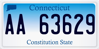 CT license plate AA63629