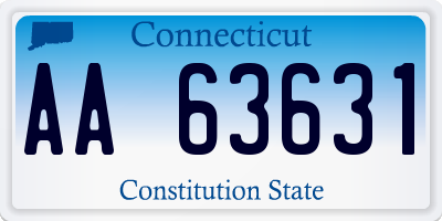 CT license plate AA63631