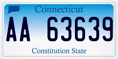 CT license plate AA63639