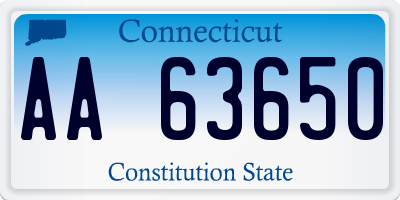 CT license plate AA63650