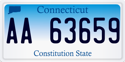 CT license plate AA63659