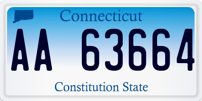 CT license plate AA63664