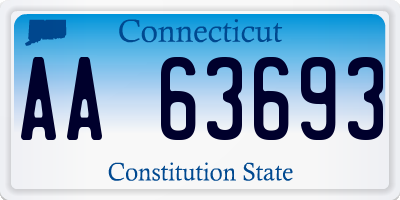 CT license plate AA63693