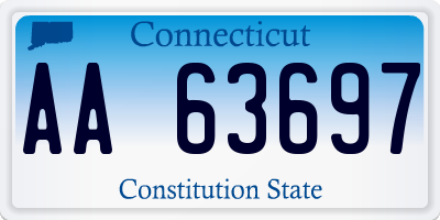 CT license plate AA63697