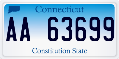 CT license plate AA63699