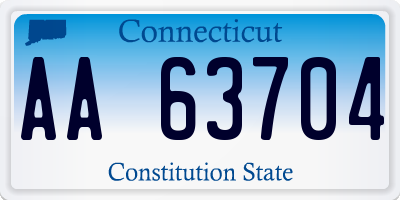 CT license plate AA63704