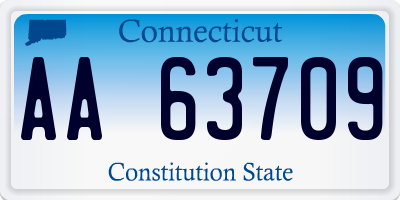 CT license plate AA63709