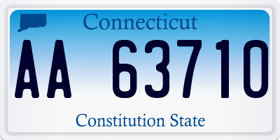 CT license plate AA63710