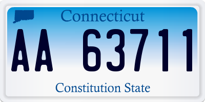 CT license plate AA63711