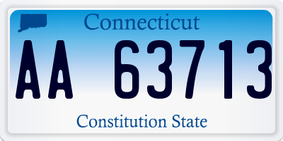 CT license plate AA63713