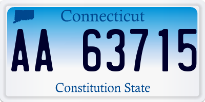 CT license plate AA63715