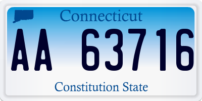 CT license plate AA63716