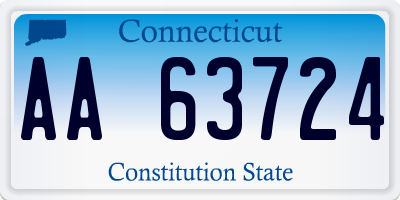 CT license plate AA63724