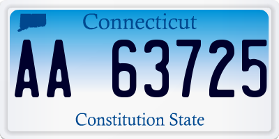 CT license plate AA63725