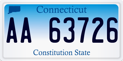 CT license plate AA63726