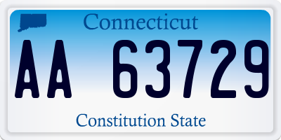 CT license plate AA63729