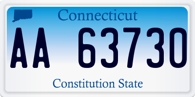 CT license plate AA63730