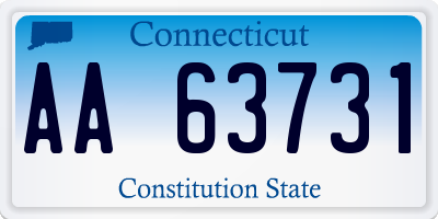 CT license plate AA63731