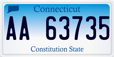 CT license plate AA63735