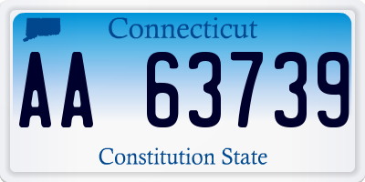 CT license plate AA63739