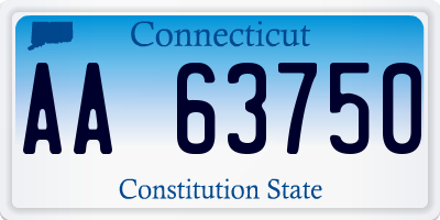 CT license plate AA63750