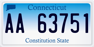 CT license plate AA63751