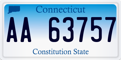 CT license plate AA63757