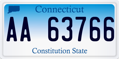 CT license plate AA63766