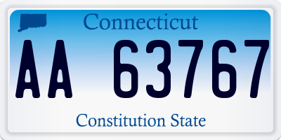 CT license plate AA63767