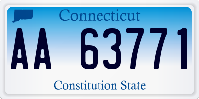 CT license plate AA63771