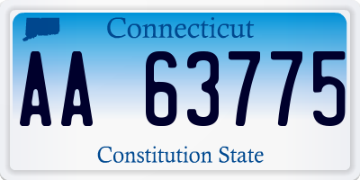 CT license plate AA63775