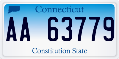 CT license plate AA63779