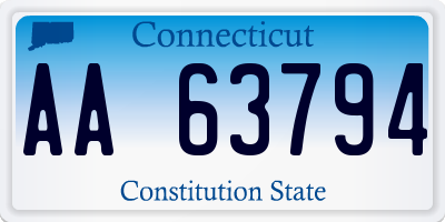 CT license plate AA63794