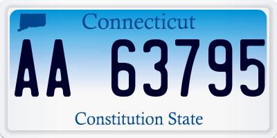 CT license plate AA63795