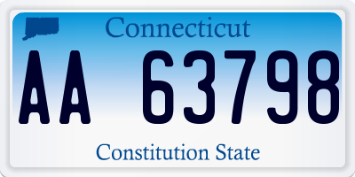 CT license plate AA63798