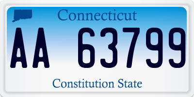 CT license plate AA63799