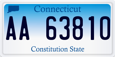 CT license plate AA63810