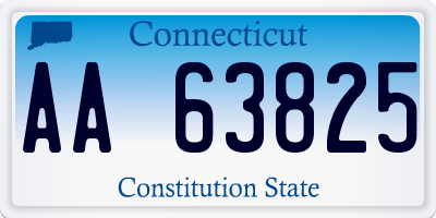 CT license plate AA63825