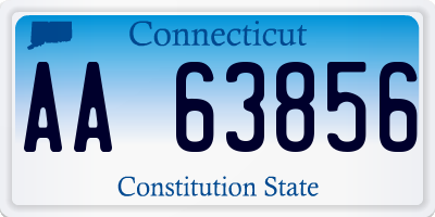 CT license plate AA63856