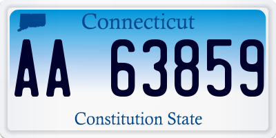 CT license plate AA63859